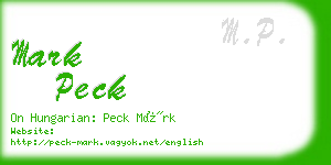 mark peck business card